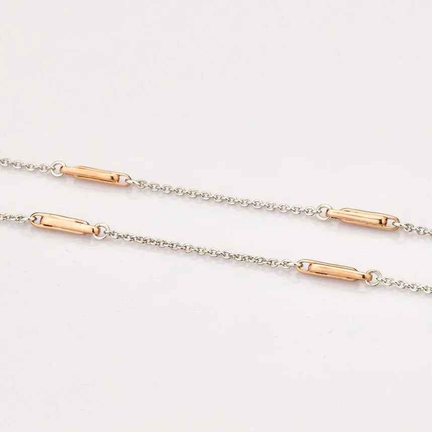 Platinum Rose Gold Designer Loops Chain JL PT CH 805   Jewelove.US