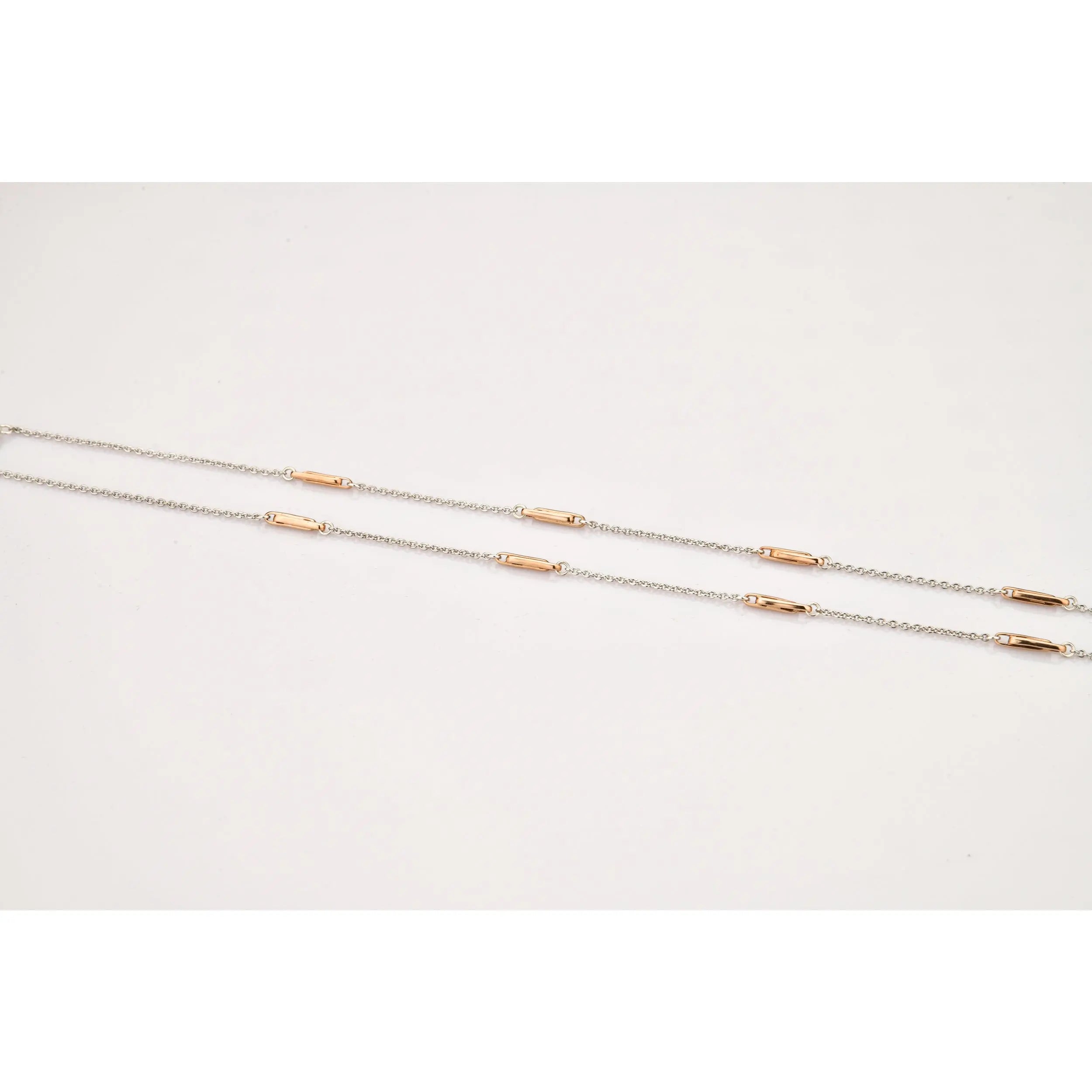 Platinum Rose Gold Designer Loops Chain JL PT CH 805   Jewelove.US