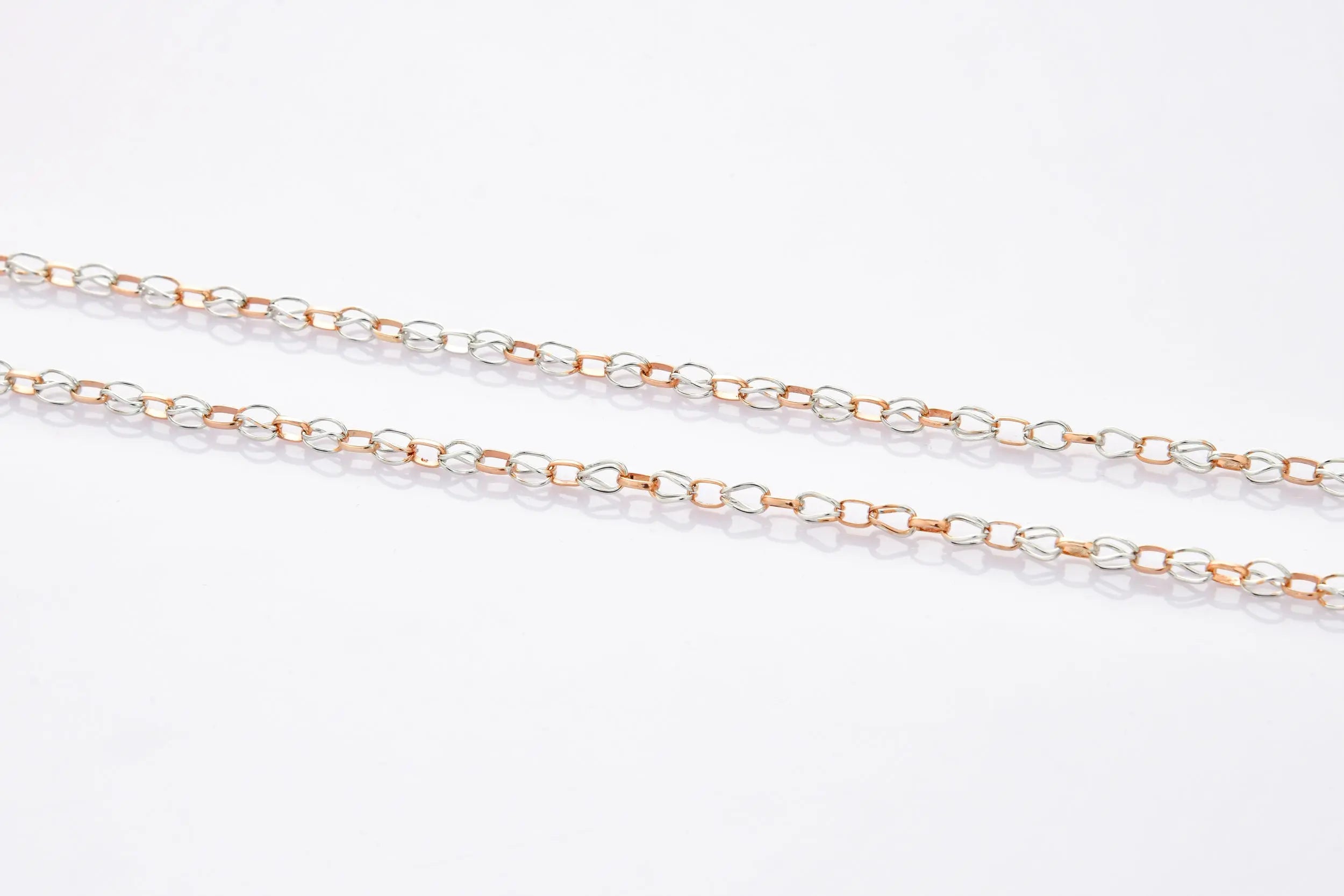 Platinum Rose Gold Linked Chain JL PT CH 900   Jewelove.US