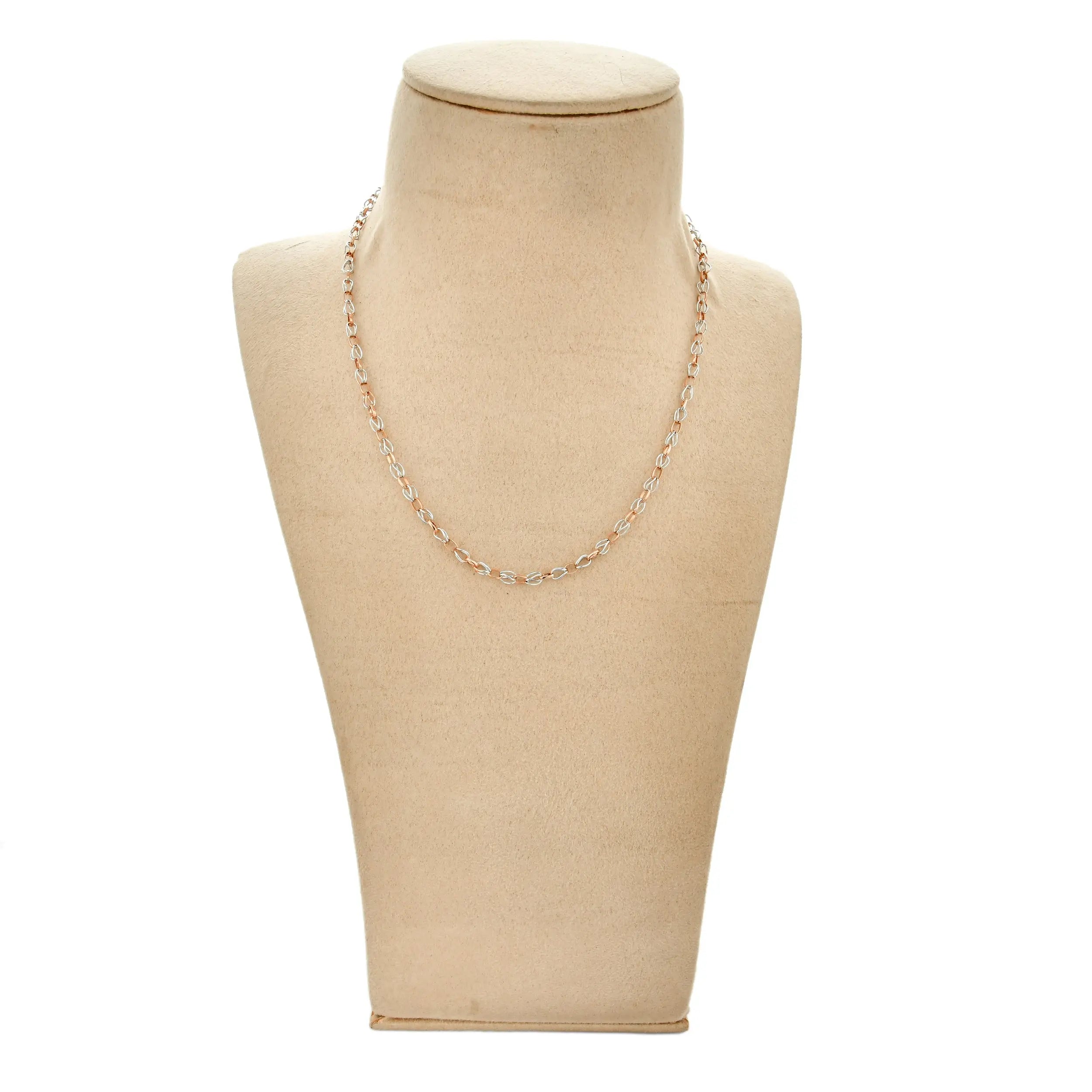 Platinum Rose Gold Linked Chain JL PT CH 900   Jewelove.US