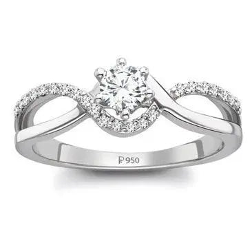Platinum Solitaire Engagement Ring for Women JL PT 205   Jewelove