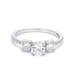 Load image into Gallery viewer, Platinum Solitaire Engagement Ring with Diamond Accents JL PT 584   Jewelove.US
