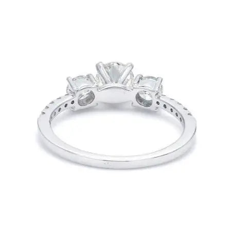 Platinum Solitaire Engagement Ring with Diamond Accents JL PT 584   Jewelove.US