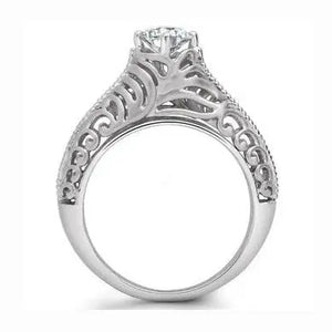 Platinum Solitaire Engagement Ring with Engraving JL PT 506   Jewelove