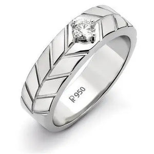Platinum Solitaire Ring for Men by Jewelove JL PT 505  VVS-GH Jewelove
