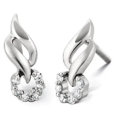 Platinum Studs with Prong set Diamonds SJ PTO E 106   Jewelove.US