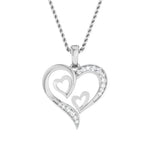 Load image into Gallery viewer, Platinum Triple Heart Pendant with Diamonds JL PT P 8067   Jewelove.US
