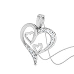 Load image into Gallery viewer, Platinum Triple Heart Pendant with Diamonds JL PT P 8067   Jewelove.US

