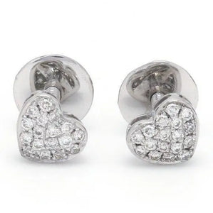 Platinum & Diamond Heart Earrings JL PT E 168   Jewelove.US