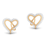 Load image into Gallery viewer, Platinum &amp; Gold Double Heart Pendant Set with Diamonds JL PT P 8084   Jewelove.US
