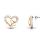 Load image into Gallery viewer, Platinum &amp; Gold Double Heart Pendant Set with Diamonds JL PT P 8084   Jewelove.US

