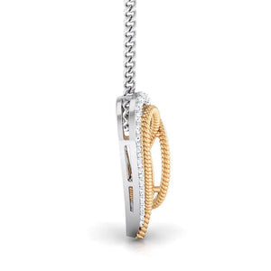 Platinum & Gold Double Heart Pendant with Diamonds JL PT P 8084   Jewelove.US