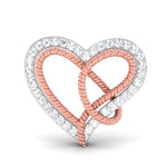 Load image into Gallery viewer, Platinum &amp; Gold Double Heart Pendant with Diamonds JL PT P 8084   Jewelove.US
