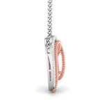 Load image into Gallery viewer, Platinum &amp; Gold Double Heart Pendant with Diamonds JL PT P 8084   Jewelove.US
