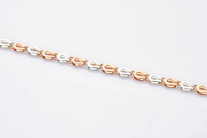 Platinum & Rose Gold Bracelet for Men JL PTB 701   Jewelove.US