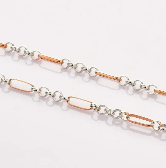 Platinum & Rose Gold Chain for Men JL PT CH 868   Jewelove.US