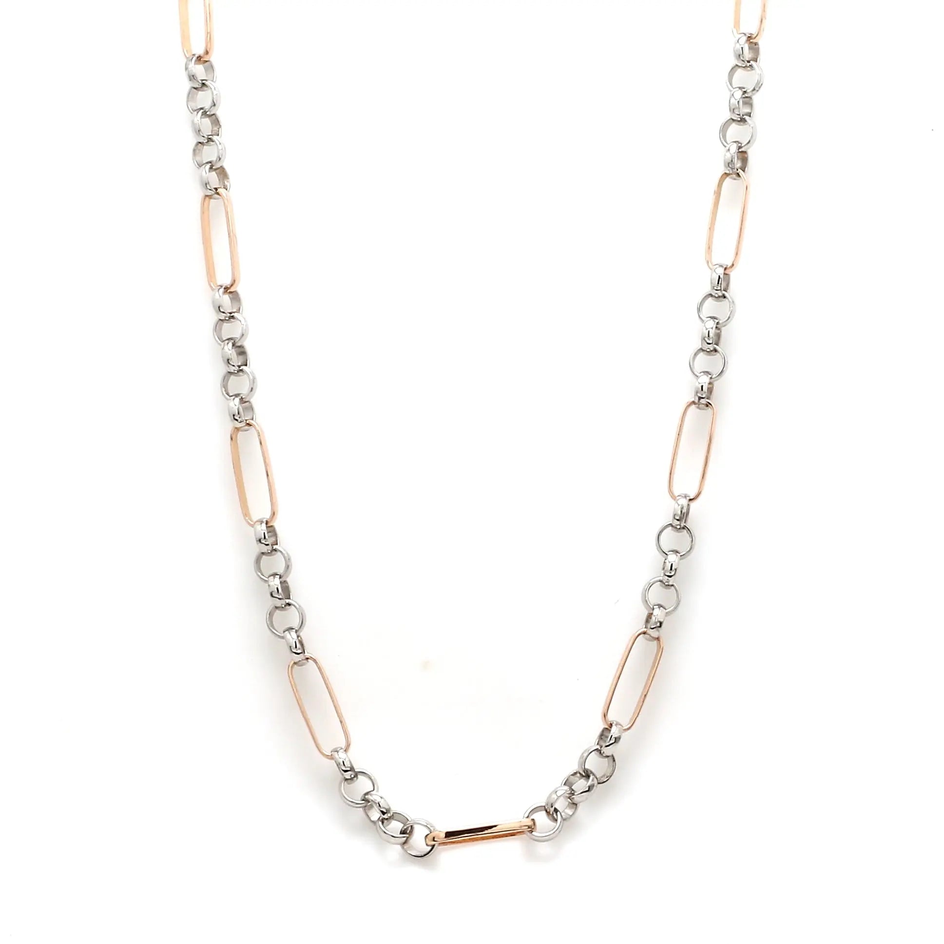 Platinum & Rose Gold Chain for Men JL PT CH 868   Jewelove.US