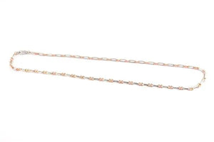 Platinum & Rose Gold Chain with Rectangular & Round Links JL PT 734   Jewelove.US