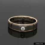Load image into Gallery viewer, Platinum &amp; Rose Gold Couple Rings with Solitaires JL PT 901  Men-s-Ring-only-VVS-GH Jewelove.US
