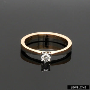Platinum & Rose Gold Couple Rings with Solitaires JL PT 901  Women-s-Ring-only-VVS-GH Jewelove.US