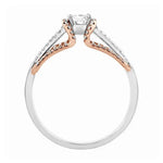 Load image into Gallery viewer, Platinum &amp; Rose Gold Engagement Ring with Princess Cut Solitaire JL PT 288   Jewelove
