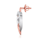 Load image into Gallery viewer, Platinum &amp; Rose Gold Heart Earring with Diamonds JL PT E 8088   Jewelove.US

