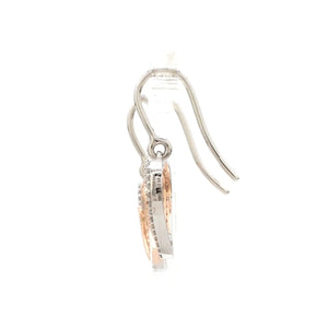 Platinum & Rose Gold Hearts & Diamonds Earrings JL PT E 8063   Jewelove.US
