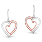 Load image into Gallery viewer, Platinum &amp; Rose Gold Hearts &amp; Diamonds Pendant Set JL PT P 8063   Jewelove.US
