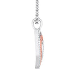 Load image into Gallery viewer, Platinum &amp; Rose Gold Hearts &amp; Diamonds Pendant Set JL PT P 8063   Jewelove.US
