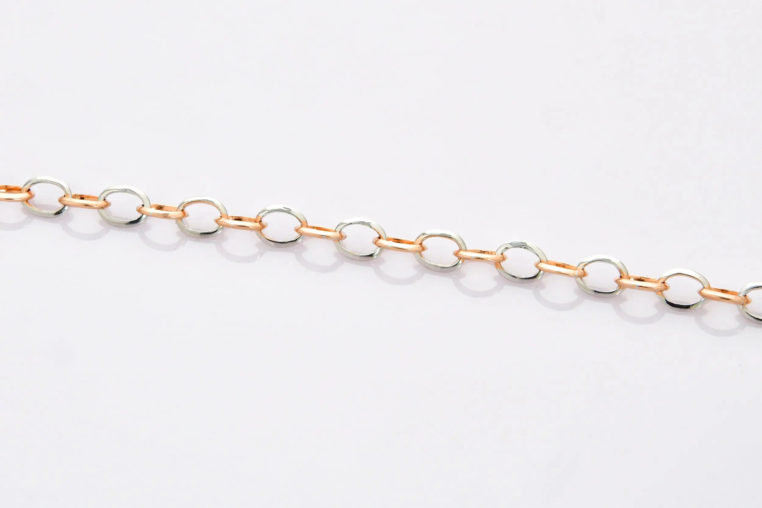 Platinum & Rose Gold Links Bracelet JL PTB 696   Jewelove.US
