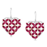 Load image into Gallery viewer, Platinum of Rose Heart Earring with Diamonds JL PT E 8104   Jewelove.US
