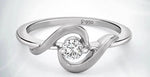 Load image into Gallery viewer, Platinum ring with Single Diamond for Women JL PT 201   Jewelove
