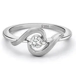 Load image into Gallery viewer, Platinum ring with Single Diamond for Women JL PT 201   Jewelove
