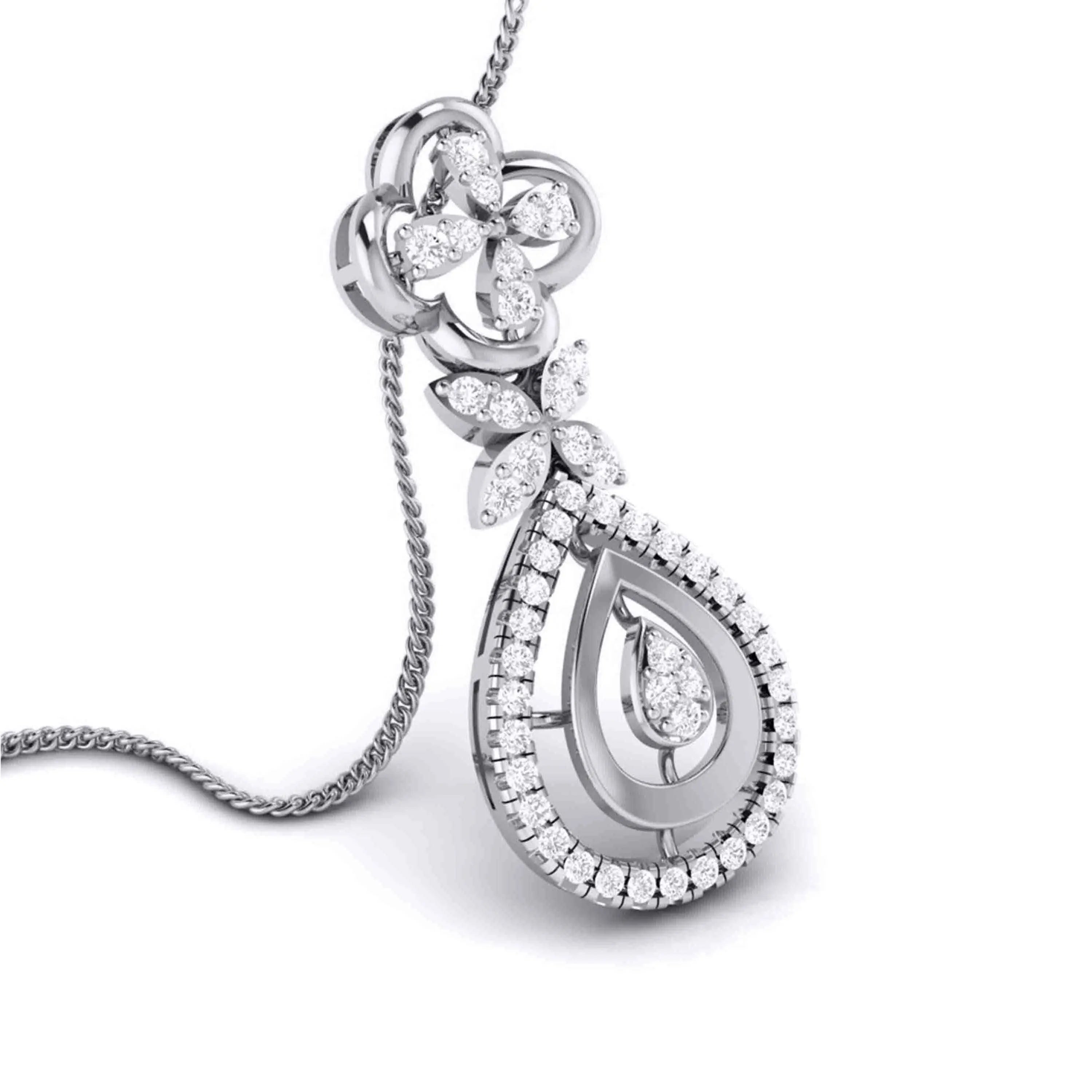 Platinum with Diamond Pendant Set JL PT P 2   Jewelove.US