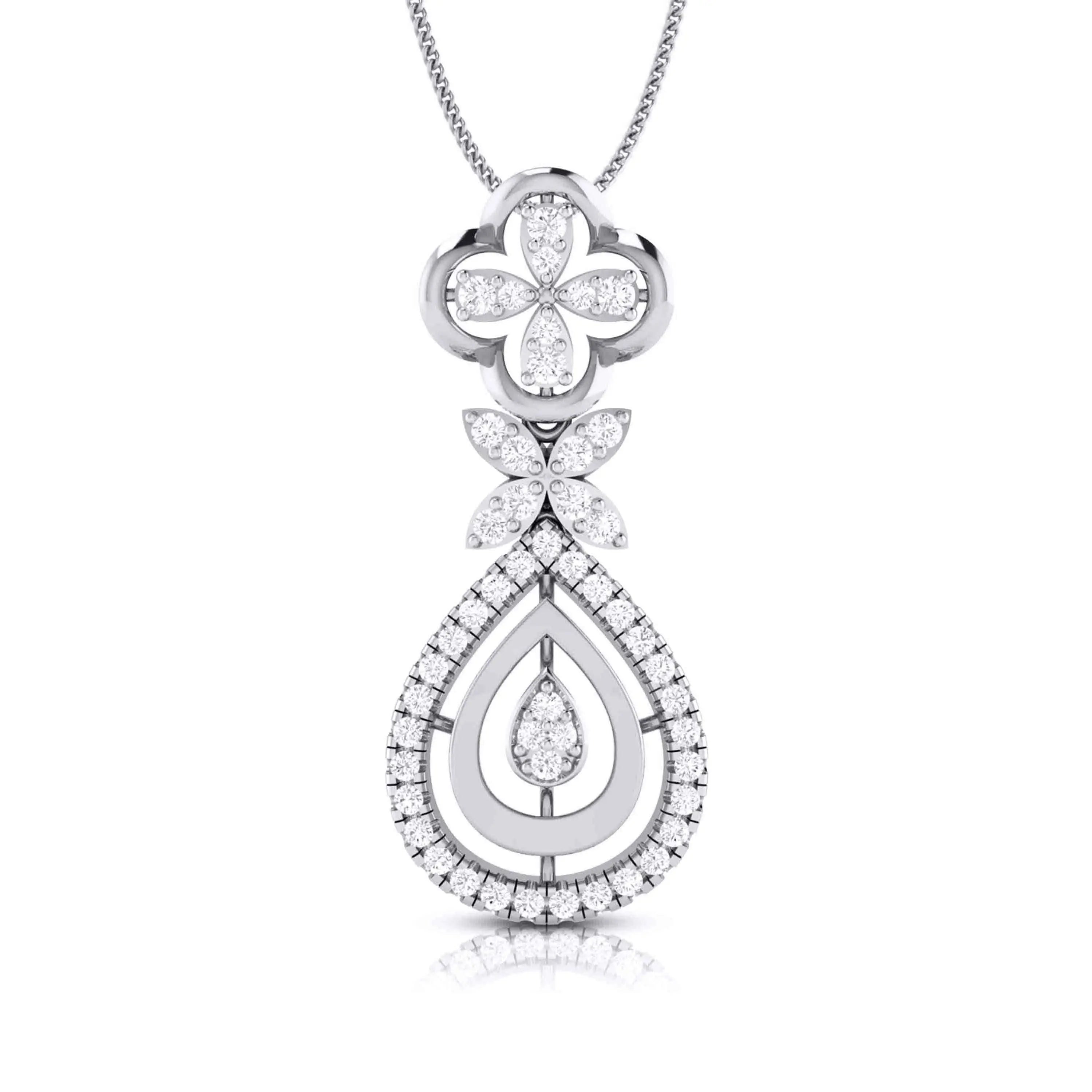 Platinum with Diamond Pendant Set JL PT P 2   Jewelove.US
