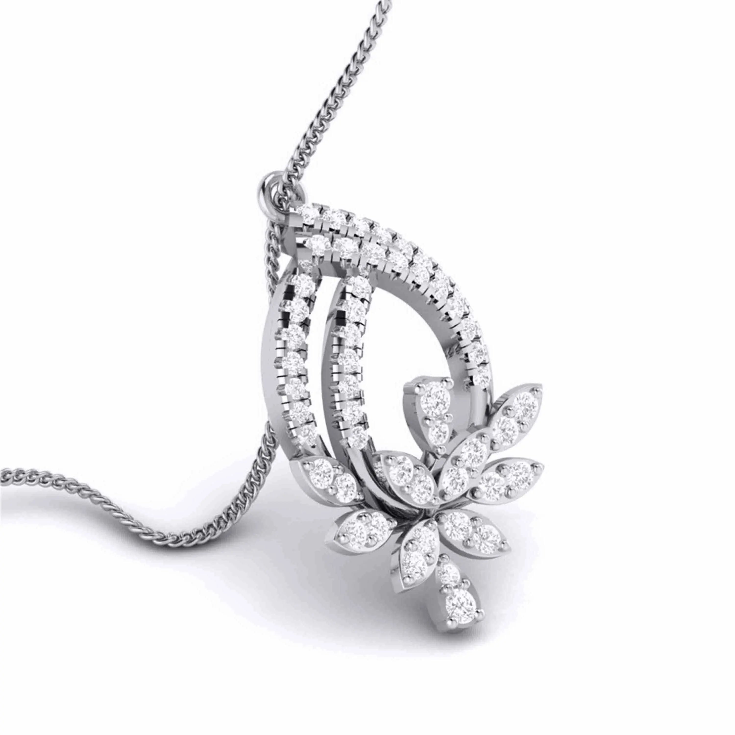 Platinum with Diamond Pendant Set JL PT P 6  Pendant Jewelove.US