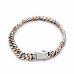 Load image into Gallery viewer, Men of Platinum | 7mm Platinum Rose Gold Cuban Bracelet for Men JL PTB 1360
