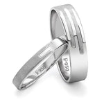 Load image into Gallery viewer, Price Point Plain Platinum Love Bands JL PT 234  Both Jewelove

