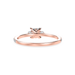 Load image into Gallery viewer, 25-Pointer Princess Cut Diamond Accents Shank 18K Rose Gold Ring JL AU 1240R-C   Jewelove.US
