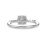 Load image into Gallery viewer, 70-Pointer Princess Cut Solitaire Halo Diamond Shank Platinum Ring JL PT 1248-B   Jewelove.US
