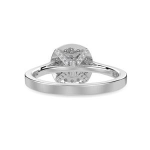 70-Pointer Princess Cut Solitaire Halo Diamond Shank Platinum Ring JL PT 1331-B   Jewelove.US