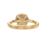 Load image into Gallery viewer, 70-Pointer Princess Cut Solitaire Halo Diamond Shank 18K Yellow Gold Ring JL AU 1331Y-B   Jewelove.US
