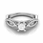 Load image into Gallery viewer, 50-Pointer Lab Grown Solitaire Platinum Twisted Shank Engagement Ring for Women JL PT LG G R-59

