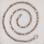 Load image into Gallery viewer, Platinum Rose Gold Matte &amp; Hi-Polish Chain for Men JL PT CH 1267   Jewelove.US
