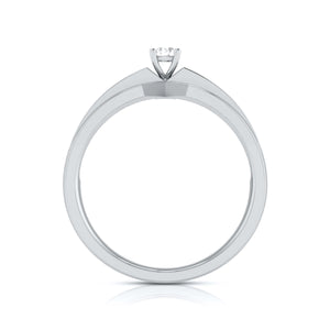 Raised Platinum Diamond 15-Pointer Engagement Ring for Women JL PT R-40   Jewelove.US