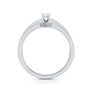 Raised Platinum Diamond 15-Pointer Engagement Ring for Women JL PT R-40   Jewelove.US
