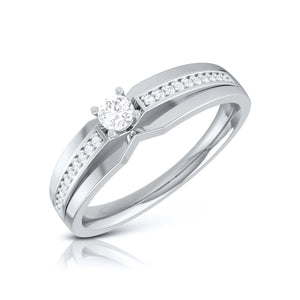 Raised Platinum Diamond 15-Pointer Engagement Ring for Women JL PT R-40  VVS-GH-Women-s-Ring-only Jewelove.US