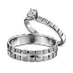 Load image into Gallery viewer, Rare Companions Platinum Love Bands JL PT 591  Both Jewelove.US
