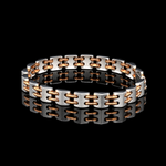 Load image into Gallery viewer, Men of Platinum | 8.25mm Platinum 18k Rose Gold Bracelet for Men JL PTB 1361
