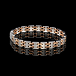 Load image into Gallery viewer, Men of Platinum | 8.25mm Platinum 18k Rose Gold Bracelet for Men JL PTB 1361
